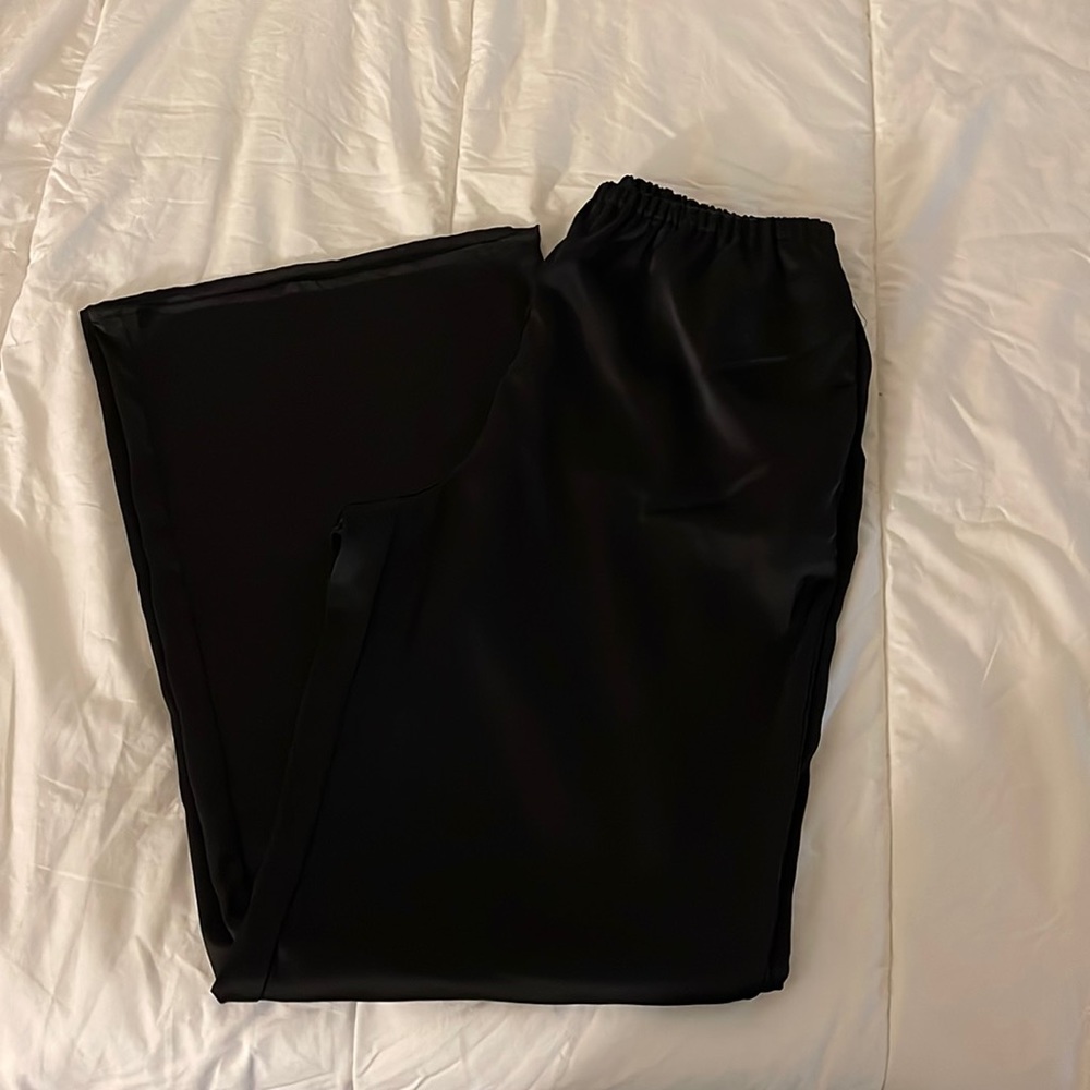 Urban outfitters silk black trousers